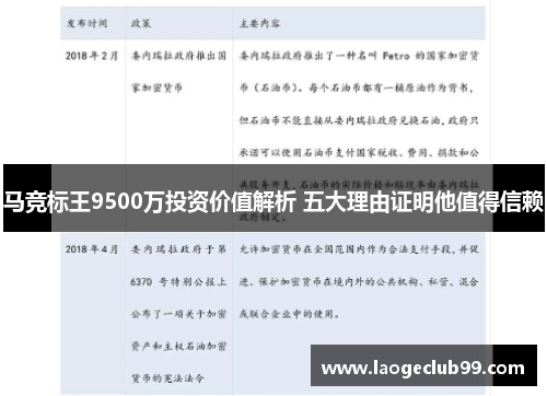 马竞标王9500万投资价值解析 五大理由证明他值得信赖